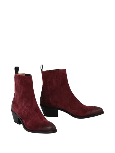 Sartore Embroidered Chelsea Boots In Purple