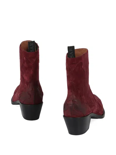 Sartore Embroidered Chelsea Boots In Purple