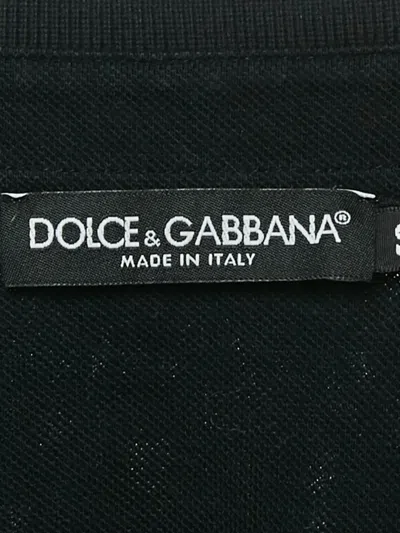Pre-owned Dolce & Gabbana Bird-embroidery Polo Shirt In Black