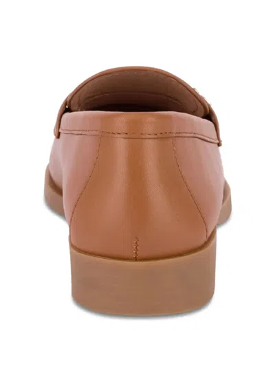 Love Moschino Heart Detail Leather Loafers In Brown