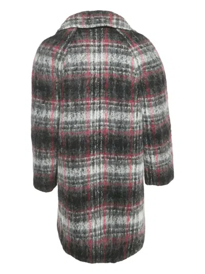 Pre-owned Karl Lagerfeld Checked Coat In Gray