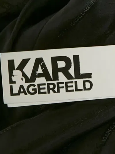 Pre-owned Karl Lagerfeld Checked Coat In Gray