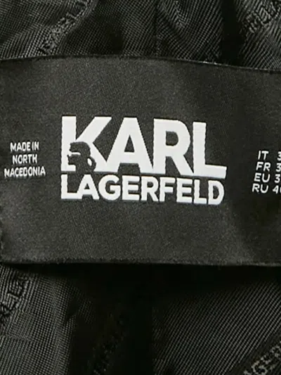 Pre-owned Karl Lagerfeld Checked Coat In Gray
