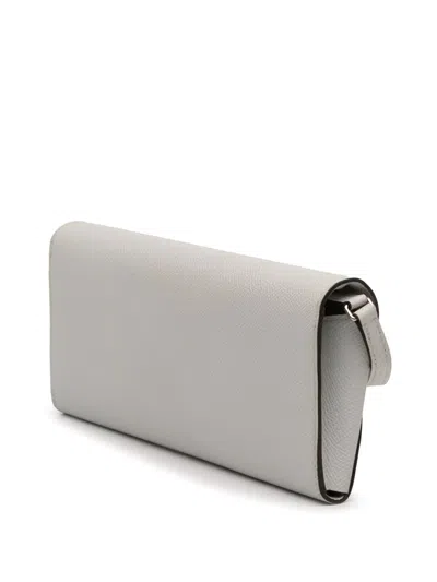 Pre-owned Hermes 2024 Epsom Maillon To Go Wallet Crossbody Bag In Gray