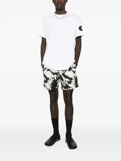 Ciaran Printed Deck Shorts In White