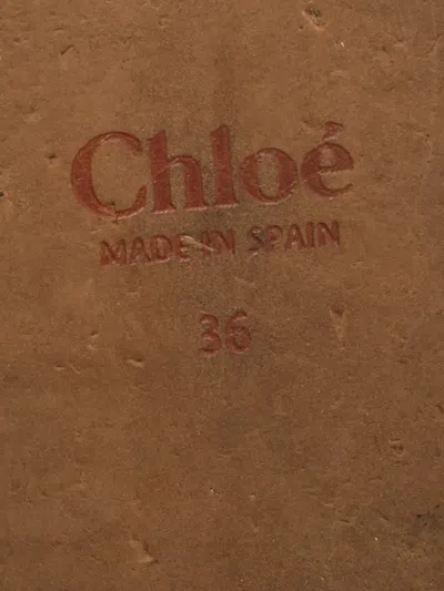 Pre-owned Chloé Leather Logo-printed Espadrilles In Black