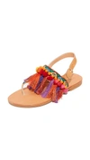 ELINA LINARDAKI Dizzy Parrot Thong Sandals