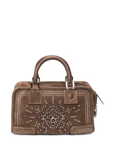 Pre-owned Loewe Amazona Tote Bag In Brown