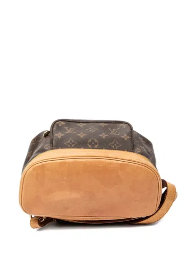 Pre-owned Louis Vuitton 1999 Montsouris Mm Monogram Backpack In Brown