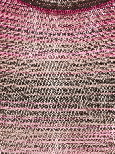 Pre-owned Missoni Knit Striped Tank Top In Pink