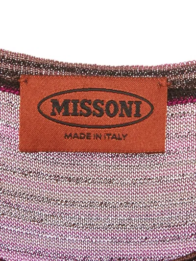 Pre-owned Missoni Knit Striped Tank Top In Pink