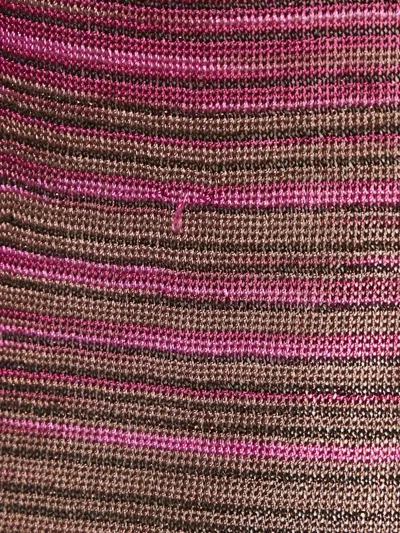 Pre-owned Missoni Knit Striped Tank Top In Pink