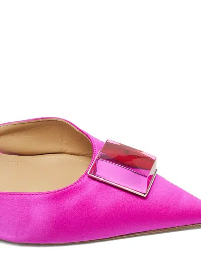 Pre-owned Paul Andrew Rhea Crystal-embellished Pumps In Pink