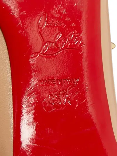 Pre-owned Christian Louboutin Degraspike Ballet Flats In Neutral