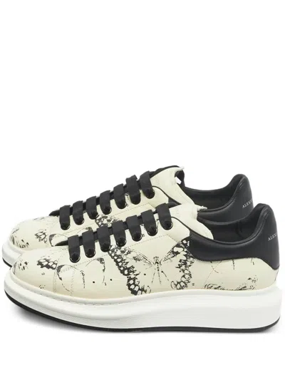 Pre-owned Alexander Mcqueen Lace-up Leather Sneakers In Neutral