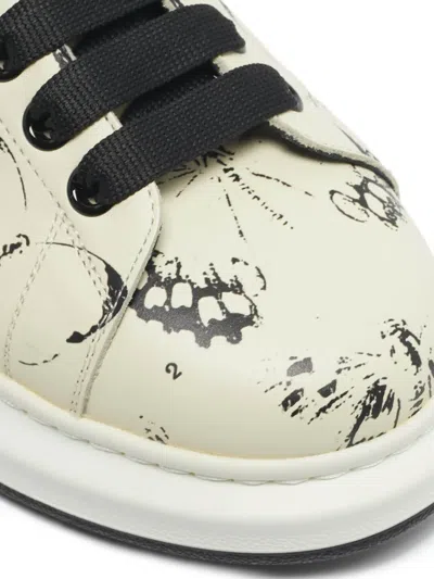 Pre-owned Alexander Mcqueen Lace-up Leather Sneakers In Neutral