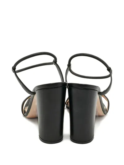 Pre-owned Gianvito Rossi Leather Block-heel Sandals In Black
