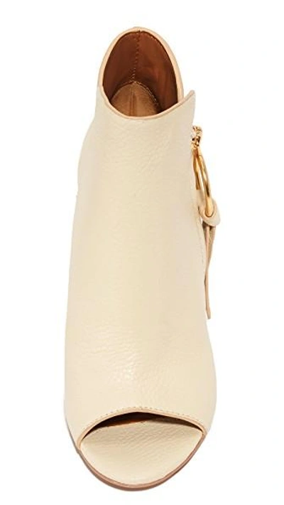 Shop See By Chloé Leon Open Toe Booties In Vaniglia