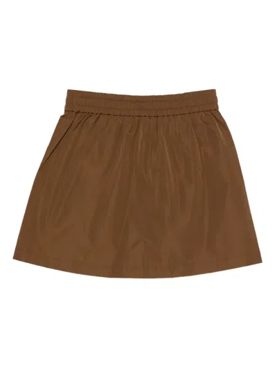 Apc Marrion Drawstring-waistband Mini Skirt In Brown