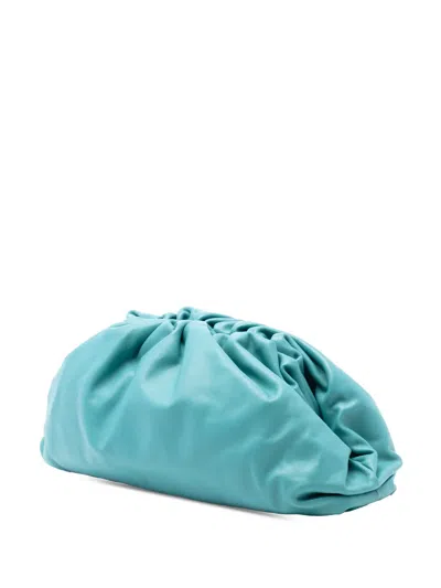 Pre-owned Bottega Veneta 2013-2025 Lambskin The Pouch Clutch Bag In Blue