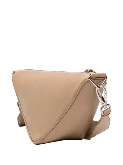 Pre-owned Prada 2013-2025 Grace Lux Triangle Crossbody Bag In Brown