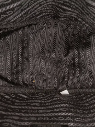 Pre-owned Prada 2013-2025 Grace Lux Triangle Crossbody Bag In Brown