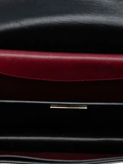 Pre-owned Prada 2010-2025 Medium Saffiano Lux Sound Satchel In Red