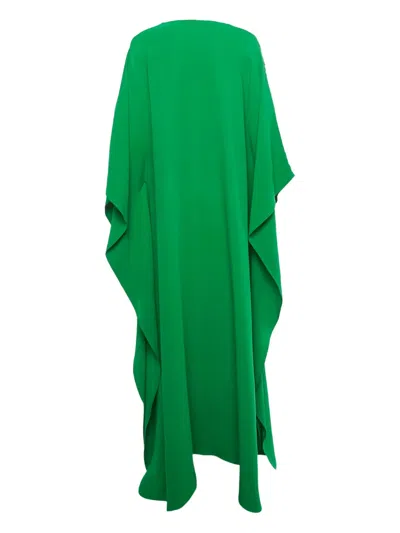 Pre-owned Valentino V-neck Maxi Dress In Green