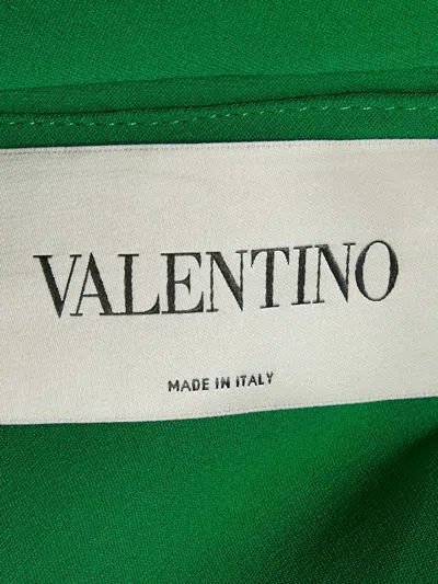 Pre-owned Valentino V-neck Maxi Dress In Green