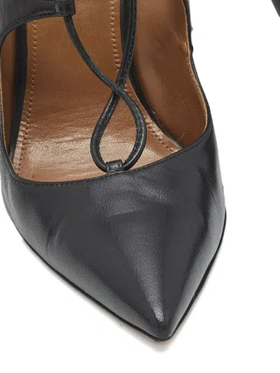 Pre-owned Aquazzura Christy Pointed-toe Heeled Pumps In Black