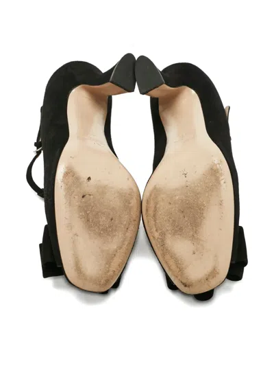 Pre-owned Miu Miu Bow-detail Pumps In Black