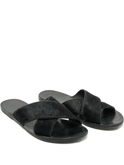 Pre-owned Ancient Greek Sandals Crossover-strap Sandals In Black