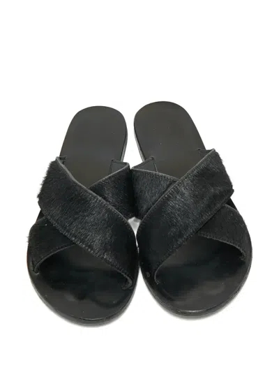 Pre-owned Ancient Greek Sandals Crossover-strap Sandals In Black