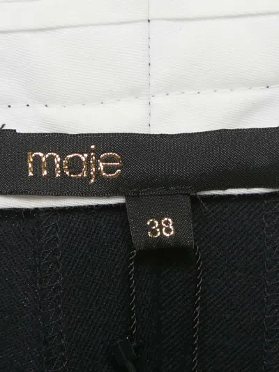 Pre-owned Maje Belt-loops Trousers In Black