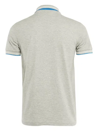 Pre-owned Hugo Boss Trim Cotton Polo Shirt In Gray