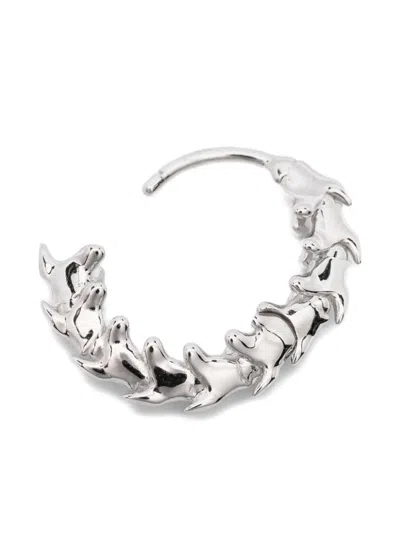 Shaun Leane Serpent's Trace Mini Hoop Single Earring In Silver