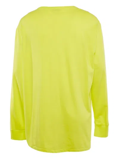 Pre-owned Polo Ralph Lauren Graphic-print Long-sleeve T-shirt In Yellow