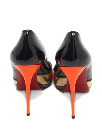 Pre-owned Christian Louboutin Astrogirl Patch-work Pumps In Black
