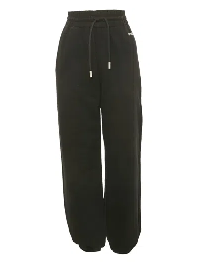Pre-owned Off-white Logo-embroidery Track Pants In Black