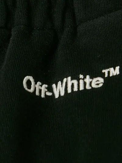 Pre-owned Off-white Logo-embroidery Track Pants In Black