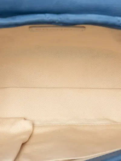 Pre-owned Chanel 2011 Large Quilted Iridescent Calfskin Chic Quilt Flap Shoulder Bag In Blue