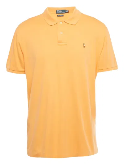 Pre-owned Polo Ralph Lauren Logo-detail Polo Shirt In Orange