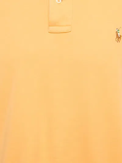 Pre-owned Polo Ralph Lauren Logo-detail Polo Shirt In Orange