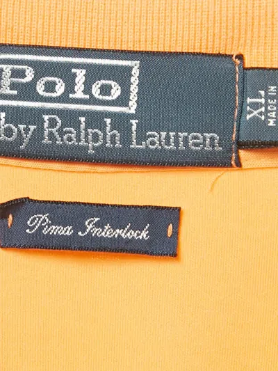 Pre-owned Polo Ralph Lauren Logo-detail Polo Shirt In Orange