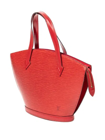Pre-owned Louis Vuitton 1996 St-jacques Pm Leather Shoulder Bag In Red