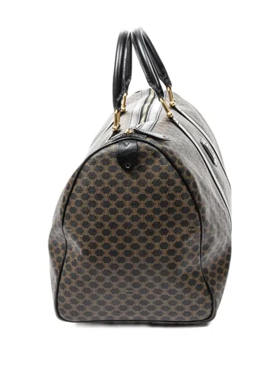 Pre-owned Celine Macadam-print Duffle Bag In Brown