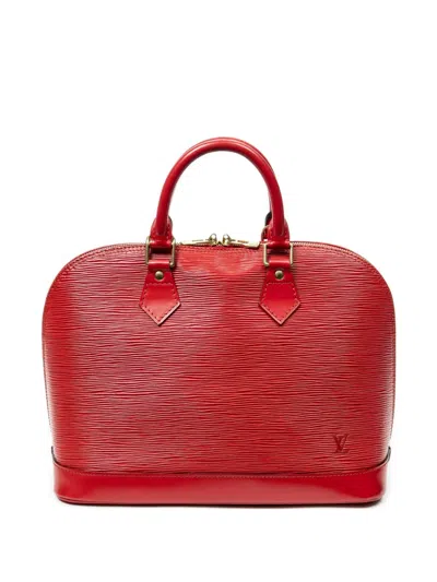 Pre-owned Louis Vuitton Pm Alma Tote Bag In Red