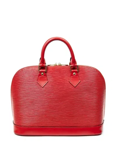 Pre-owned Louis Vuitton Pm Alma Tote Bag In Red