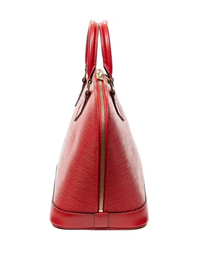 Pre-owned Louis Vuitton Pm Alma Tote Bag In Red