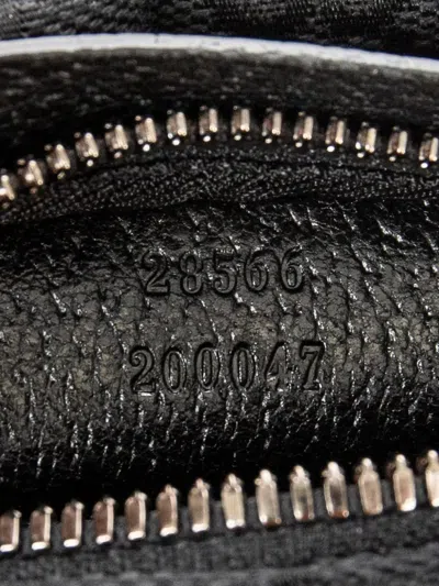Pre-owned Gucci 2000 Gg-pattern Belt Bag In Black